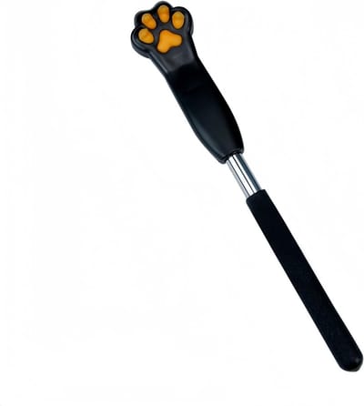 Verlengbare siliconen schraper met antislip grip - ergonomisch, huidvriendelijk en reisvriendelijk voor volwassenen, ideaal voor kattenverzorging en huisdieren.