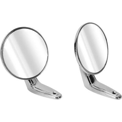 Autodeur Zijspiegels Handmatig Opklapbaar Zilver Zinklegering Verchroomd 2802834 voor Belvedere Fury white