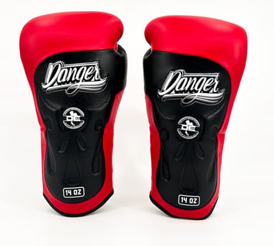 Danger Ultimate Fighter Bokshandschoenen - Echt Leer - Rood/Zwart 12 oz
