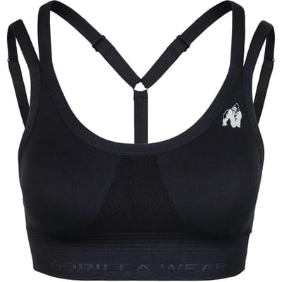 Gorilla Wear Whitney Seamless Sportbeha - Zwart - XS/S
