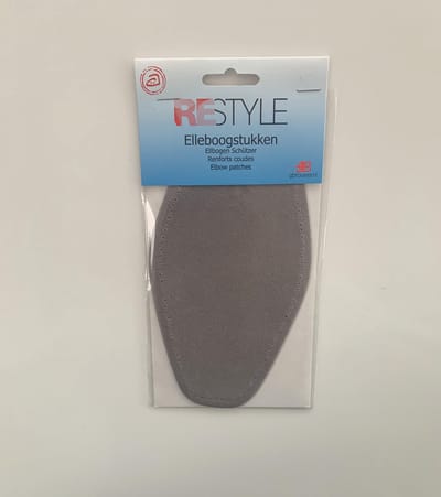 Restyle Strijkbaar Elleboogstukken Suedine GEEN SUEDE Grijs  -  95 x 185 mm