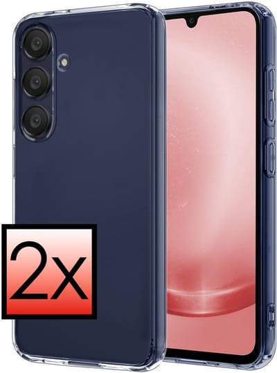 Hoesje - 2 Stuks - Geschikt voor Samsung Galaxy A26 - Sterk & Shockproof - Case Siliconen - Back Cover - Telefoon Hoes - Transparant