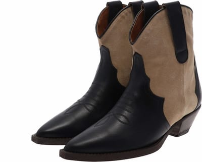 FB Fashion Boots PAULA cowboy enkellaars zwart beige - 37 EU