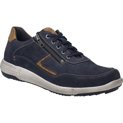 Josef Seibel - ENRICO 32 - Vrije tijdsschoenenHeren veterschoenHeren sneakersCasualPopulaire herenschoenen Josef - Kleur: Blauw - Maat: 43