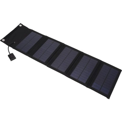 Opvouwbare Zonne-oplader 10W 5V Polycrystallijn Silicium Paneel Mobiele Telefoon Powerbank voor Buiten black