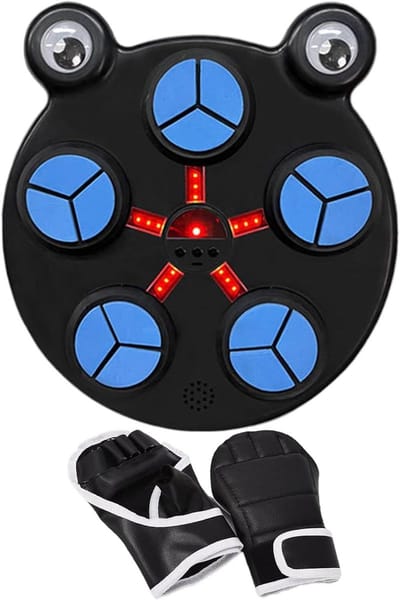 Muziek Boksmachine - Wandtrainer Trainer - Interactieve Workout - Verstelbare Snelheid - 33 cm Pakket - Zwart