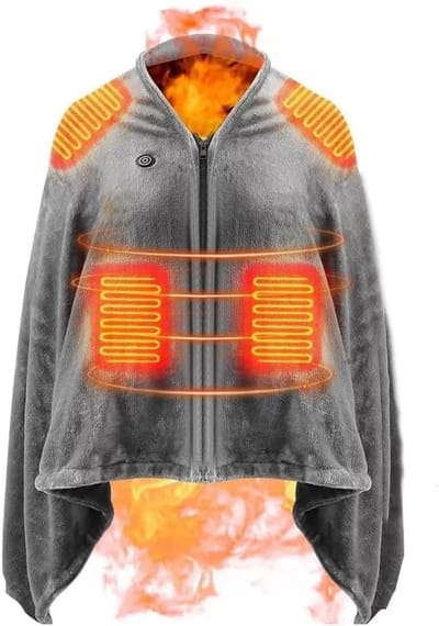 Elektrisch verwarmde deken - Luxe knuffeldeken - Gezellig warm blijven - 3 warmtestanden - 150 x 85 cm - Grijs