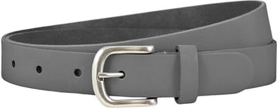 Landley Dames Riem Leer Grijs – Breedte 3 cm – Leren Vrouwen Riem - Lengte totaal 100 cm / Riemmaat 85