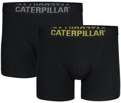 Caterpillar Boxershorts Heren – 2-Pack – Maat M – Zwart – Katoen met Stretch – Comfortabele Pasvorm – Zachte Tailleband
