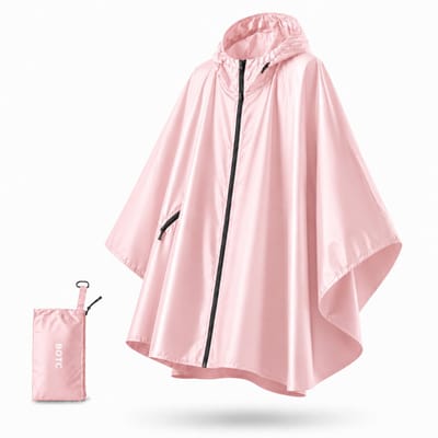 BOTC Poncho - Regenponcho - Fietsponcho Fiets - Unisex - Dames & Heren - Waterdicht - Roze