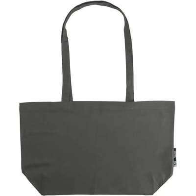 Neutral Shopping Bag With Gusset NE90015 - Charcoal - 51 x 32 x 14 cm
