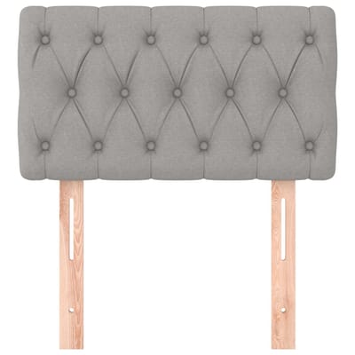 vidaXL - Hoofdbord - 80x7x78/88 - cm - stof - lichtgrijs