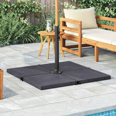 vidaXL - Parasolvoetplaat - vierkant - 25 - kg - graniet - zwart