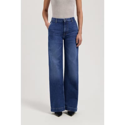 Mud Jeans June Mid Flare Fresh Fade Size: W27L34 | Flared Outlet | Dames | Blauw