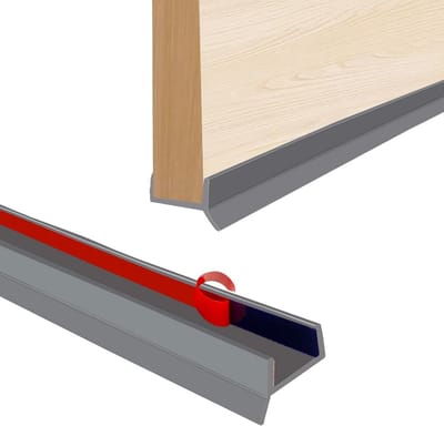 Flexibel Keukenplint Afdichtingsprofiel - Waterdicht & Stofvrij voor 15-17mm Houtdikte (3 Meter)