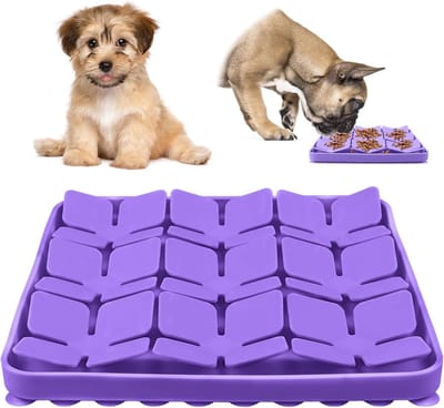 Famanu – Siliconen snuffelmat voor honden - slow feeder hondenbakken - hondensnuffelmat likmat - siliconen interactieve hondenmat voor reuktraining langzaam eten