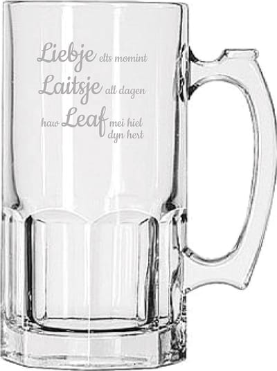 Bierpul gegraveerd - 1ltr - Liebje Laitsje Leaf
