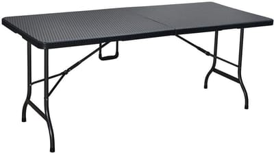 Vouwtafel - Feesttafel - Buitenfeesten - Wickerlook design - 180cm lengte