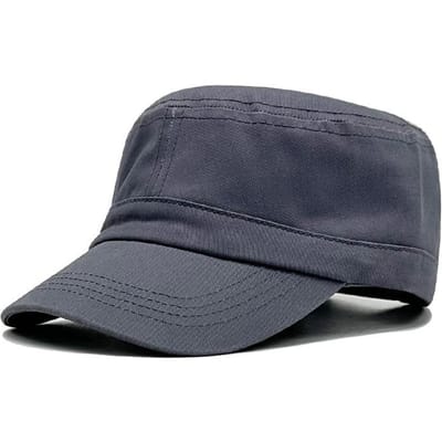 Lente en Zomer Platte Top Hoed Mannen en Vrouwen Modieuze Dunne Ademende Baseballpet Buiten Gepersonaliseerde Zonneklep Militaire Hoed Baseballpet M（56-58cm） black