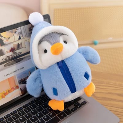 Haute Qualité 25cm Haute Qualité Mignon Haute Qualité Manchot Haute Qualité Peluche Haute Qualité Jouet Haute Qualité Bébé Haute Qualité Réconfortant Haute Qualité 25cm bleu