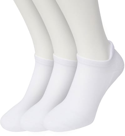 Bonnie Doon Unisex Sneaker Sokken Deluxe Dames Wit maat 36/42 - Dames en Heren - 3 paar - Badstof Binnenzool - Gladde teennaad - Zeer Comfortabel en Zacht - Zacht Hiel Kussen houdt Vuil tegen - Sport - Sneakersokken - White - OL6310501.395