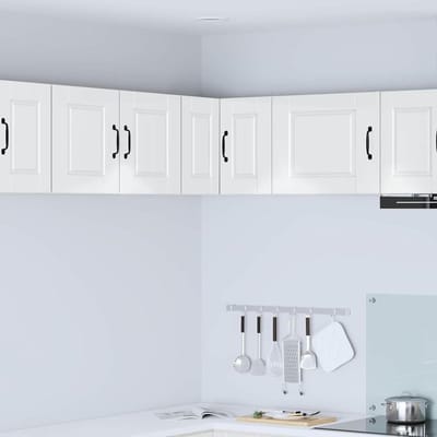 Keukenkast Hoogglans - Hangend Opbergmeubel - Keuken Organiseren - Strak Modern Design - 57 x 57 x 40 cm - Wit