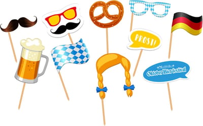 Folat - Photobooth Accessoires Oktober Bier Festival - 10 stuks