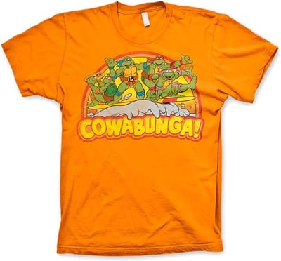 Teenage Mutant Ninja Turtles TMNT Cowabunga T-shirt oranje