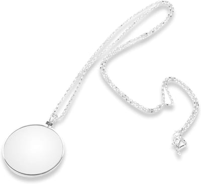Dailygoods- Vergrootglas 5x met ophangketting - Vergrootglas voor volwassenen - Vergrootglas met verlichting - Monocle-lens - Draagbaar - Geschikt voor lezen en hobby's - Loep