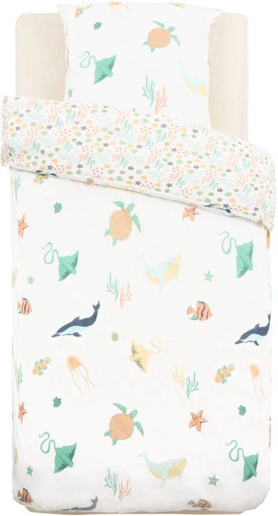 Atmosphera Kids Sea Dekbedovertrek set met 1 kussensloop 140x200cm/65x65cm
