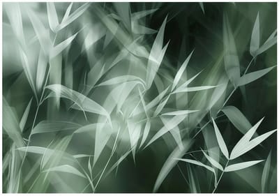 WALLARENA - Fotobehang - 150x105 cm - abstract bladeren ontwerp voor slaapkamer en woonkamer, vliesbehang