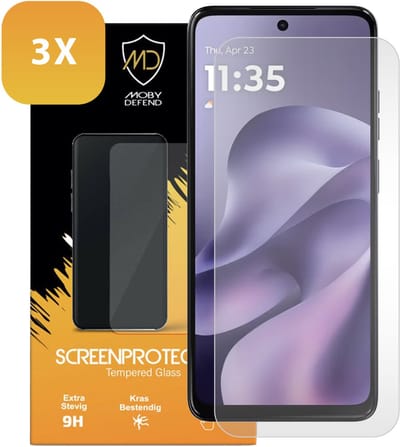 3-Pack MobyDefend Screenprotectors - Geschikt voor Motorola Moto G17 / Motorola Moto G17 Power - Case-Friendly Screensavers - Gehard Glas