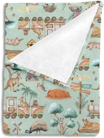 Baby Deken - Kinderdeken Swaddle - Knus en Warm - Zachte Flanel Fleece - 76 x 102 cm - Dierenprint