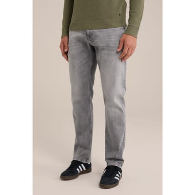 We Fashion 5-pocket Mid Waist Light Grey Maat: W28L30 | Straight Jeans Outlet | Heren | Grijs