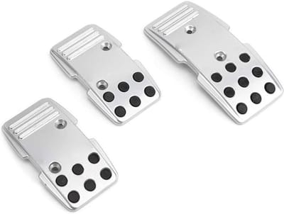 Antislip Aluminium Pedaalafdekkingenset voor Handgeschakelde Racesportwagens - Verbeter Grip en Veiligheid