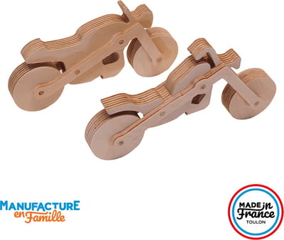 Manufacture en Famille - Race motor + Chopper - Houten Speelgoed - Do it yourself