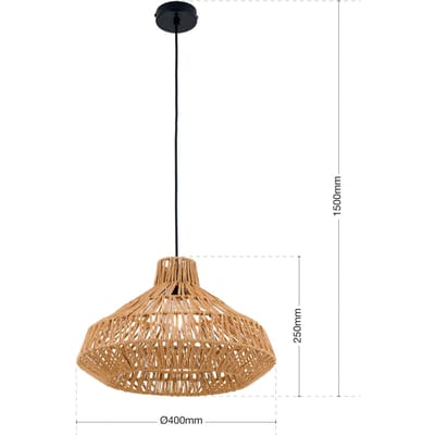 ORION Hanglamp Basket met kap van hennepkoord