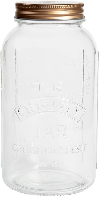 BrandNewCake Glazen Pot met Deksel (tbv Zuurdesem) 1000ml