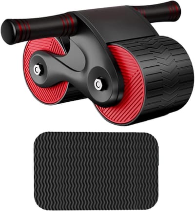 Buikspierwiel - Ab roller - Buikspieren Trainen - Automatische Rebound - 37cm Lengte - Blauw