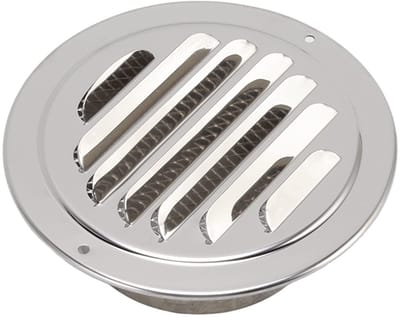 Dailygoods - Ventilatierooster - Uitblaasrooster - Roestvrij staal - Insectenhor - Garage Keuken Badkamer - 160 mm