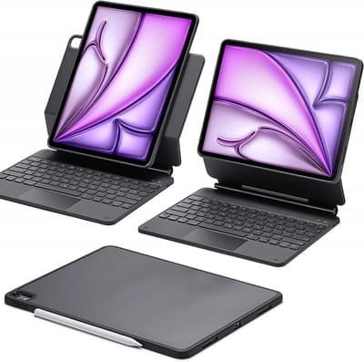 ESR Toetsenbord Hoes Geschikt voor iPad Air 13 (2024/2025/2026) - Rebound Magnetic Keyboard Case 360 - Book Case met Standaard - Sleep/Wake - Magnetisch Uitneembaar - Trackpad - Zwart
