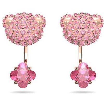 Swarovski Teddy Druppel Oorbellen Schattige Mode Sieraden Damesoorbellen Roze 5642982 Box (Random Color) pink
