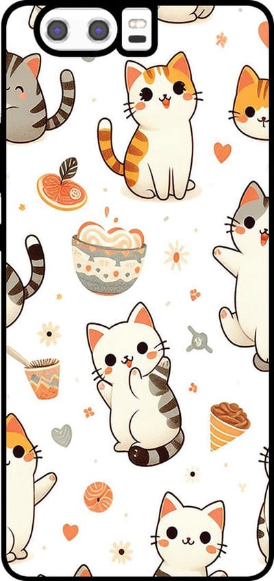 Smartphonica Telefoonhoesje Geschikt voor Huawei P10 met katten opdruk - TPU backcover case cat design geschikt voor Huawei P10