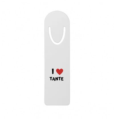 Hacebo® - I love tante metalen boekenlegger - Tante - de liefste tante - verjaardag - cadeautje voor tante - tante artikelen - kado - geschenk Bladwijzer boekenleggers - 12.7 cm x 3.2cm
