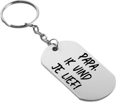 Akyol - papa ik vind je lief sleutelhanger - Papa - de liefste vader - vaderdag cadeautjes - vaderdag - cadeau - verjaardagscadeau - verjaardag - kado - geschenk - gift - vader artikelen - 54 x 29mm