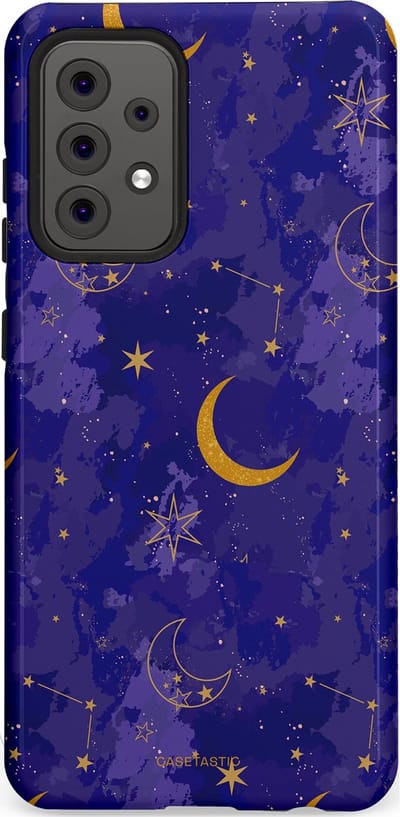 Casetastic Hoesje Geschikt voor Samsung A52 (4G/5G/s) - Stijlvolle Beschermende Duo-layer Case - Sterrennacht