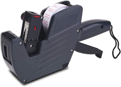 8-cijferige prijstang met etikettenpapier met rode lijnen – Prijstoonbank-tool voor winkels – 8 cijfers, zoals beschreven