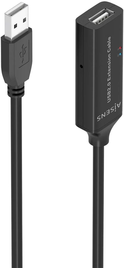AISENS A101-0916 USB-kabel USB 2.0 5 m USB A Zwart