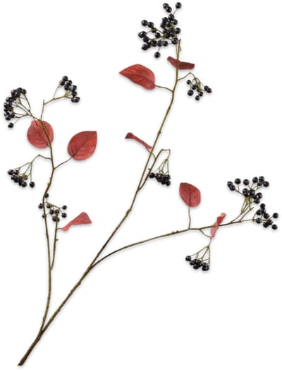 Silk-ka Kunstbloem-Zijden Bloem-Kunsttak Bessentak Bordeaux 94 cm