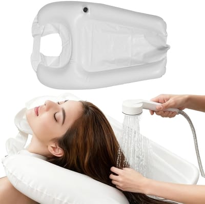 Dailygoods- Haarwastafel Opvouwbaar - Haarwasbak voor Thuis - Professionele Haarwasbak - Geschikt voor Ouderen/Zwangere Vrouwen - Comfortabel en Praktisch - Materiaal: PVC